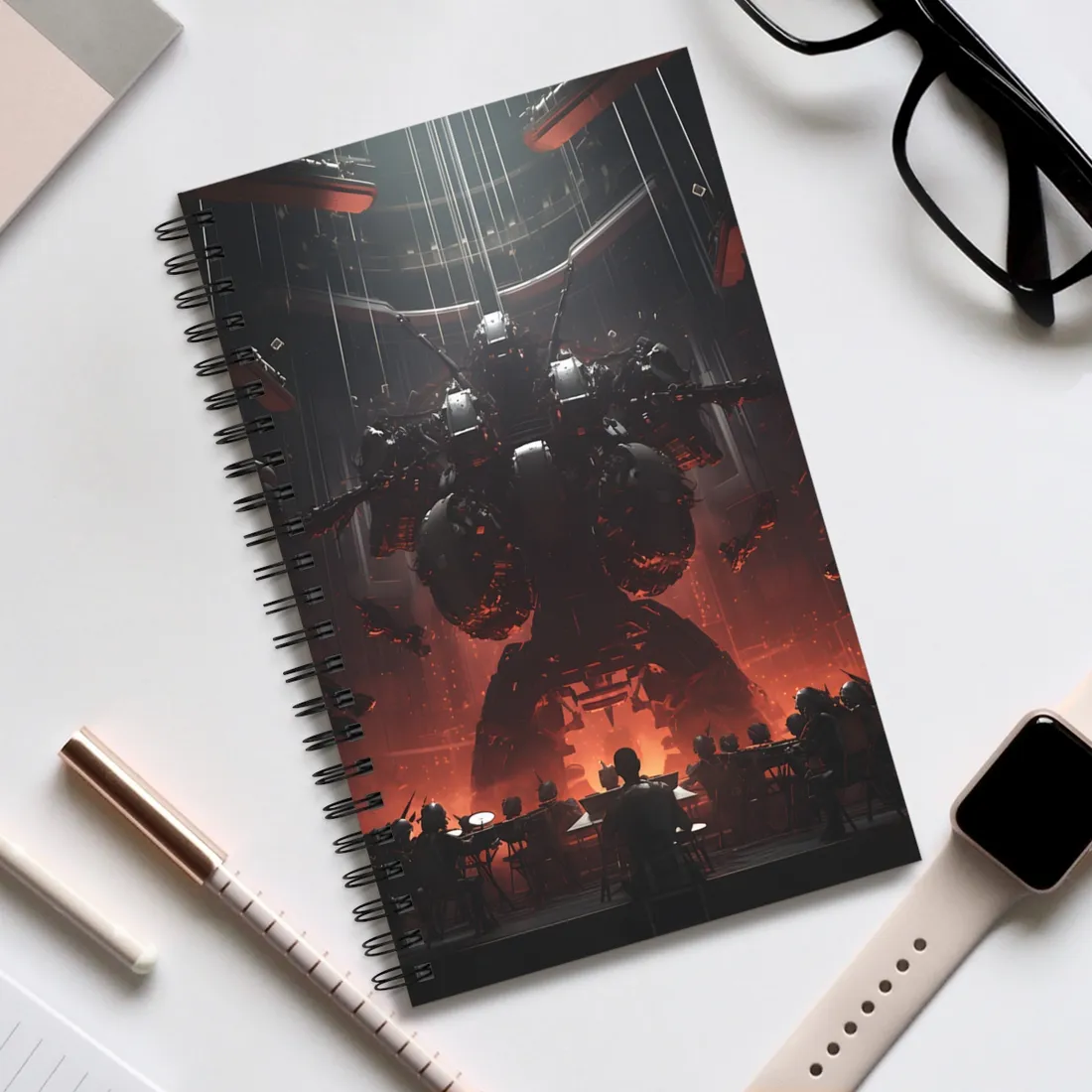 Robot Symphony: Unique Concert Experience - Spiral Notebook