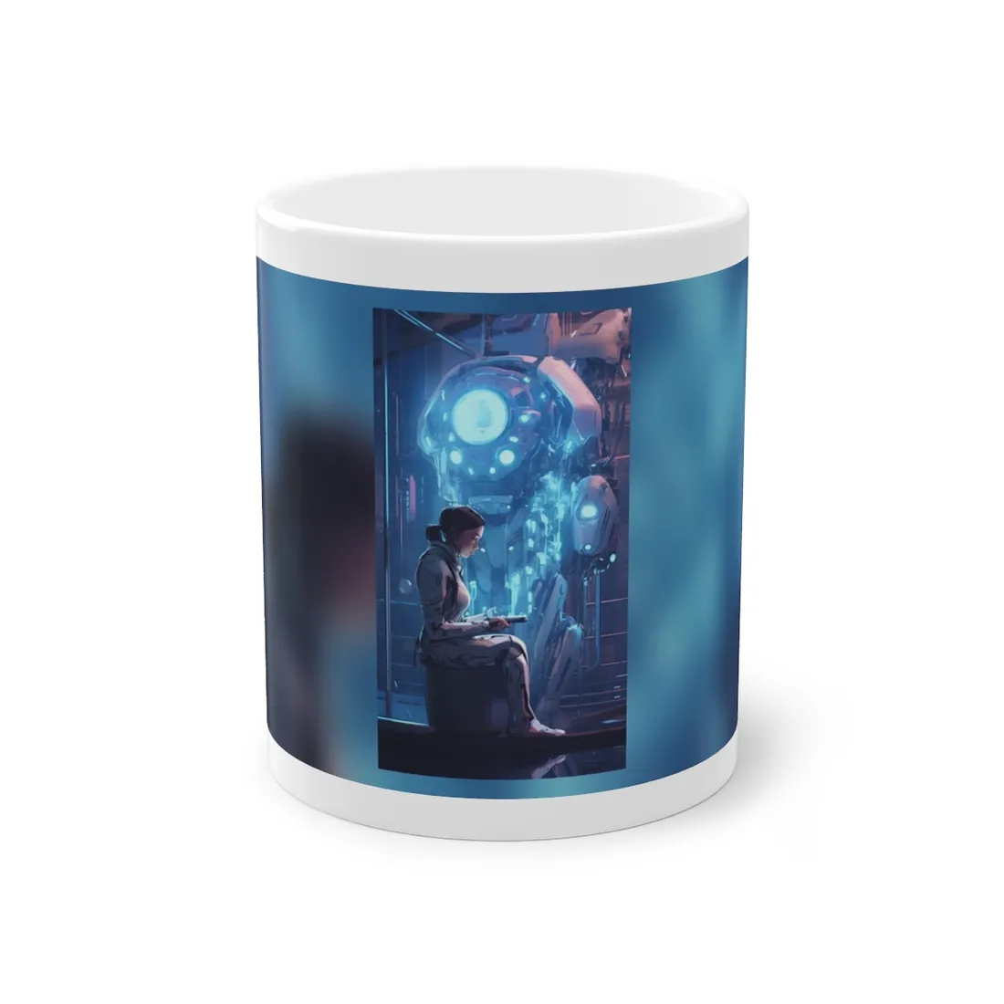 Robotic Art Heist: 5 Charming Thieves in Action - Mug