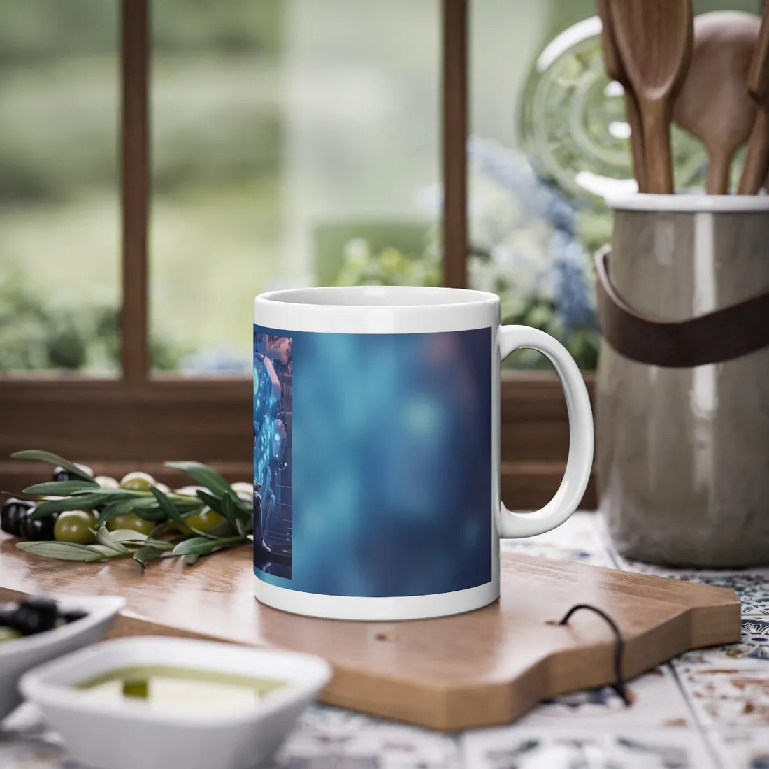 Robotic Art Heist: 5 Charming Thieves in Action - Mug