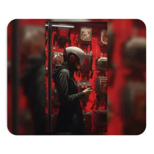 Red Machine Wall Mouse Pad