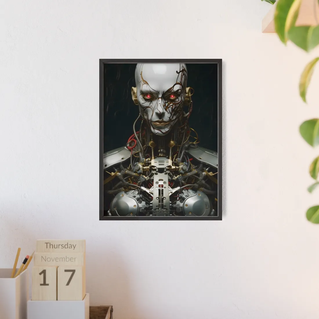 Robotic Art Heist: Charismatic thieves in action - Framed Poster
