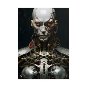 Android Head with Red Eyes Poster