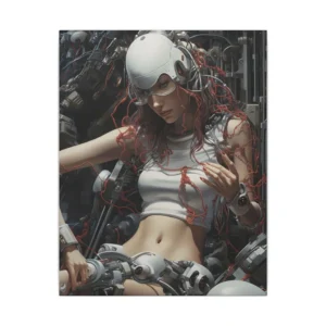 Woman with Robotic Machinery Canvas Print
