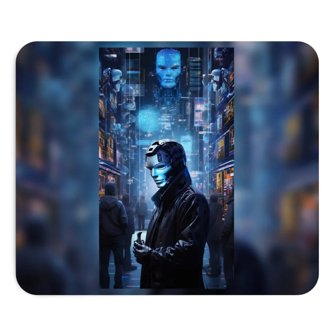 Robotic Art Heist: High-Tech Thieves in Action - Mouse Pad