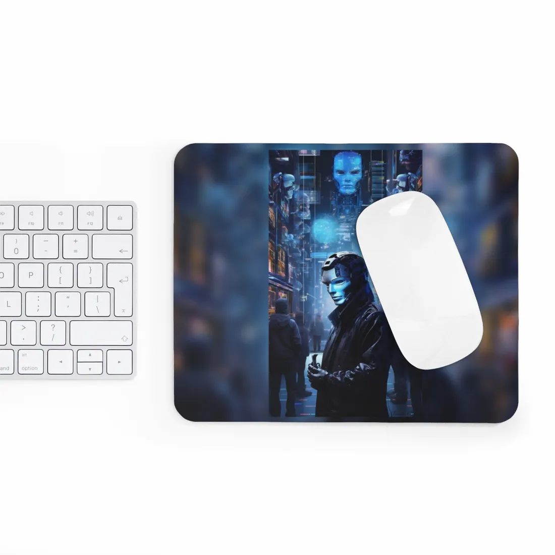 Robotic Art Heist: High-Tech Thieves in Action - Mouse Pad