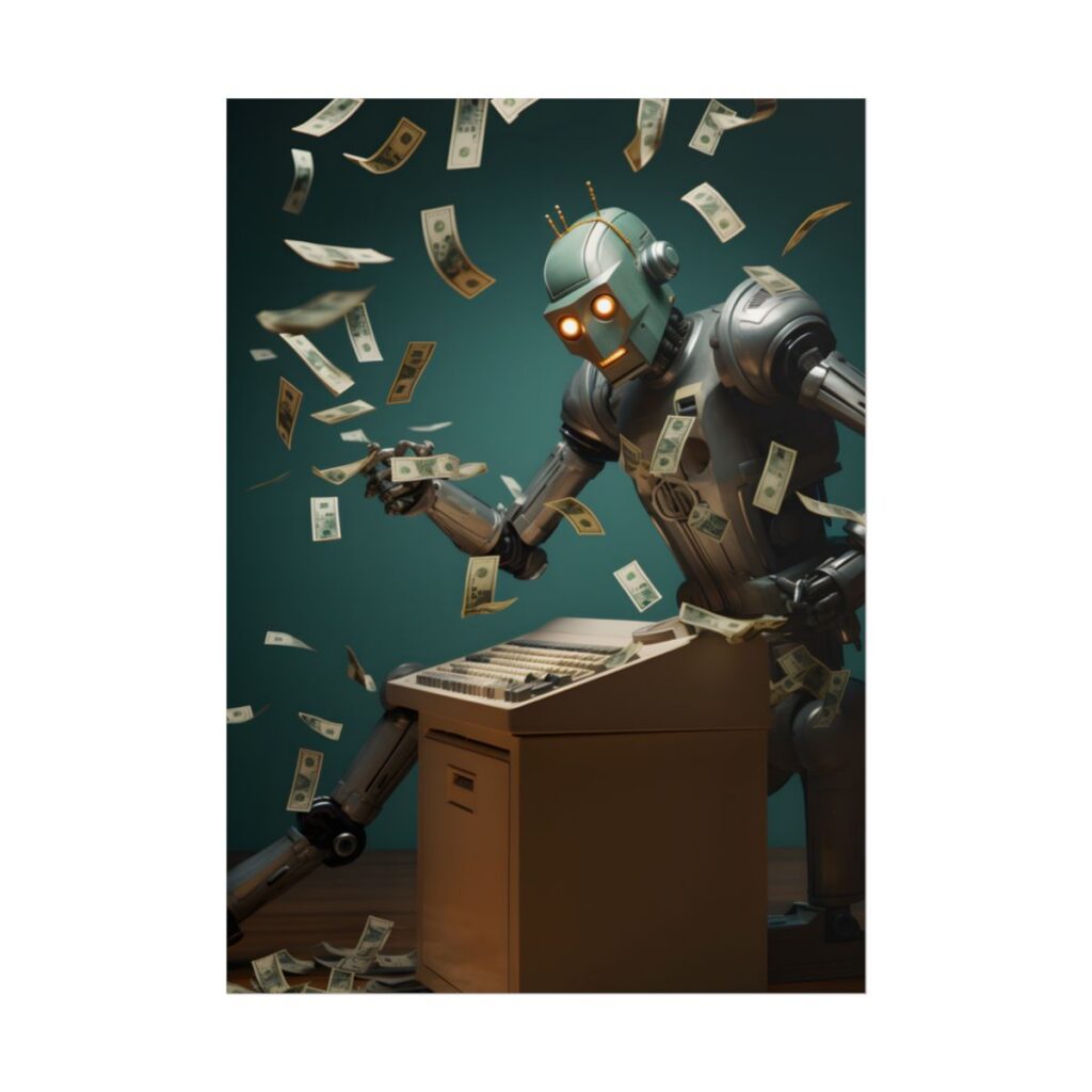 Robotic Art Heist: Modern Masterpieces Meet Metal Minds - Poster