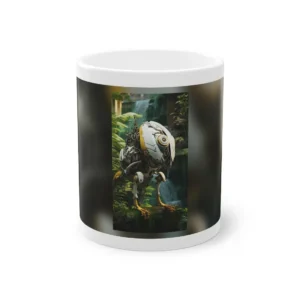 Mechanical Bird by Waterfall Mug