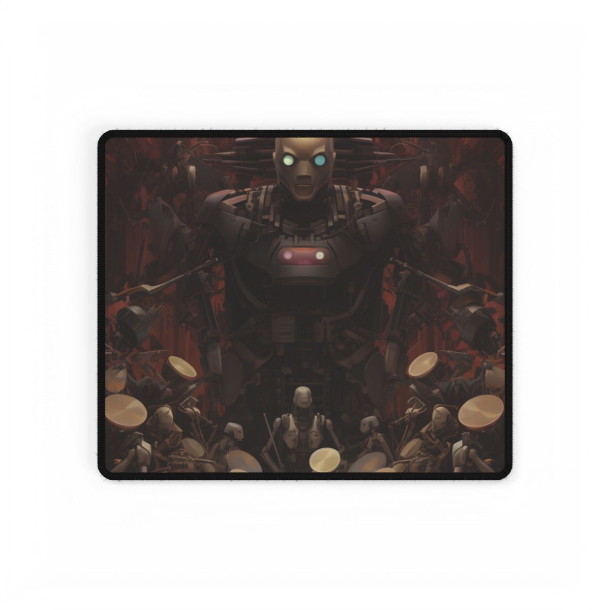 Robotic Orchestra: Mechanical Harmony Artwork - Desk Mat