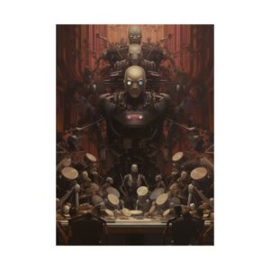 Robots at a Long Table Poster