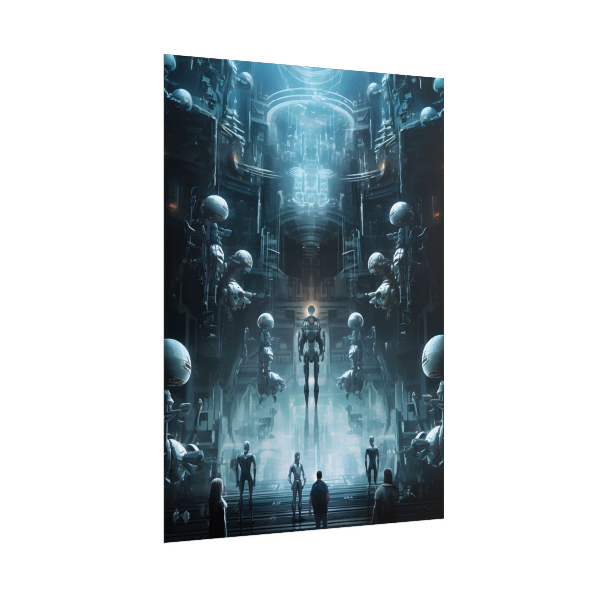 Robotic Orchestra: Minimalist Auditorium Scene - Poster