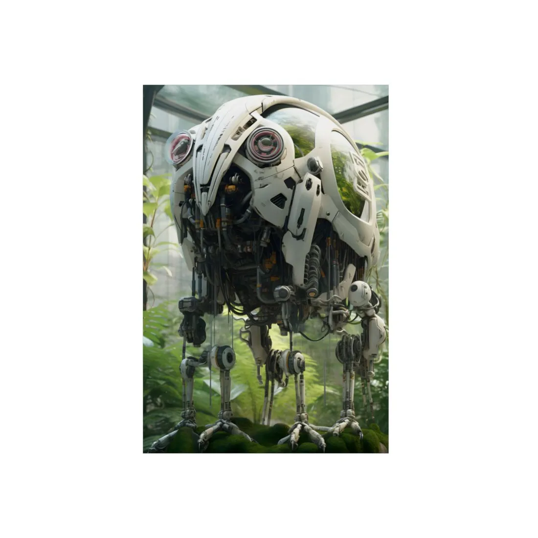 Robotic Wildlife Sanctuary: A Sanctuary for AI-Operated Robots - Metal Poster