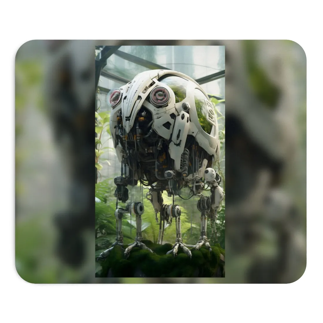 Robotic Wildlife Sanctuary: A Sanctuary for AI-Operated Robots - Mouse Pad