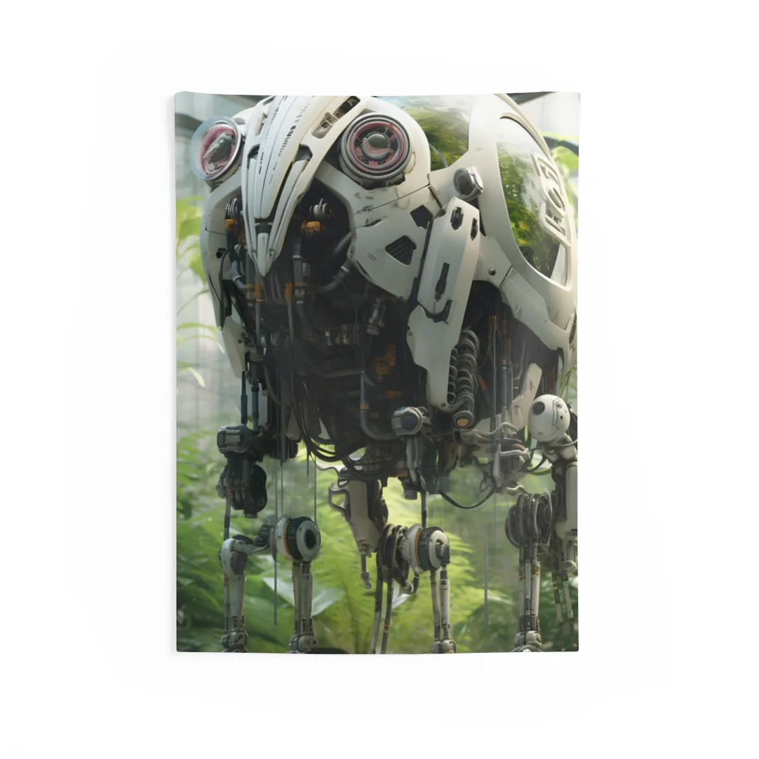 Robotic Wildlife Sanctuary: A Sanctuary for AI-Operated Robots - Wall Tapestry
