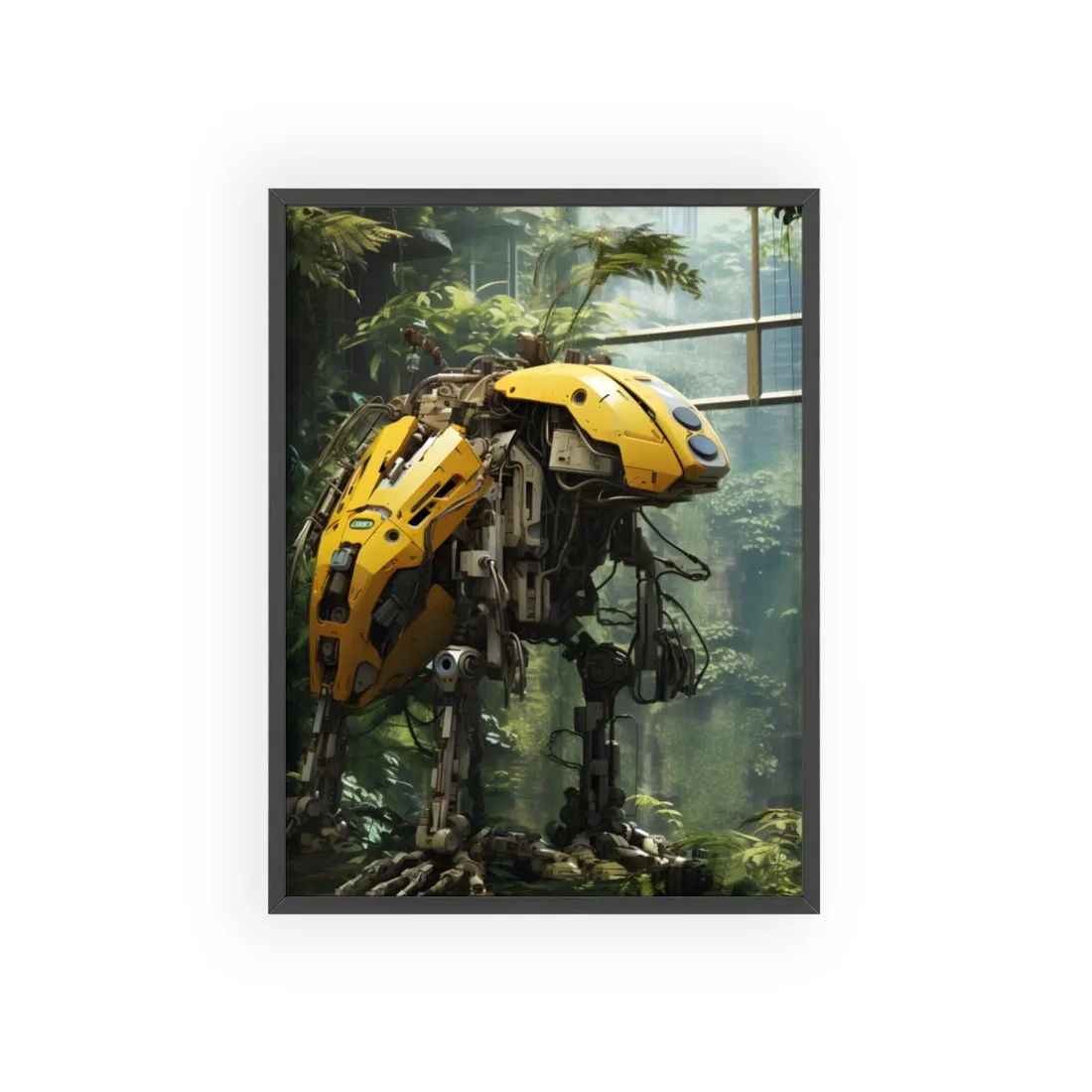 Robotic Wildlife Sanctuary: A Sanctuary for Tomorrow - Framed Poster