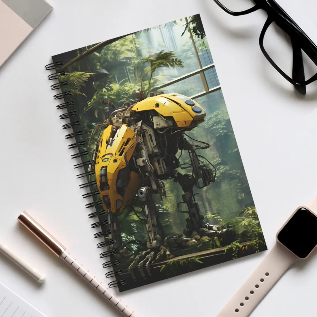 Robotic Wildlife Sanctuary: A Sanctuary for Tomorrow - Spiral Notebook