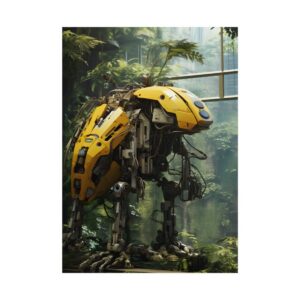 Yellow Robot in Jungle Poster