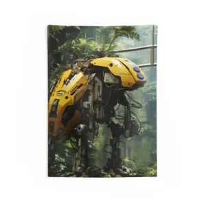 Yellow Robot in Jungle Wall Tapestry