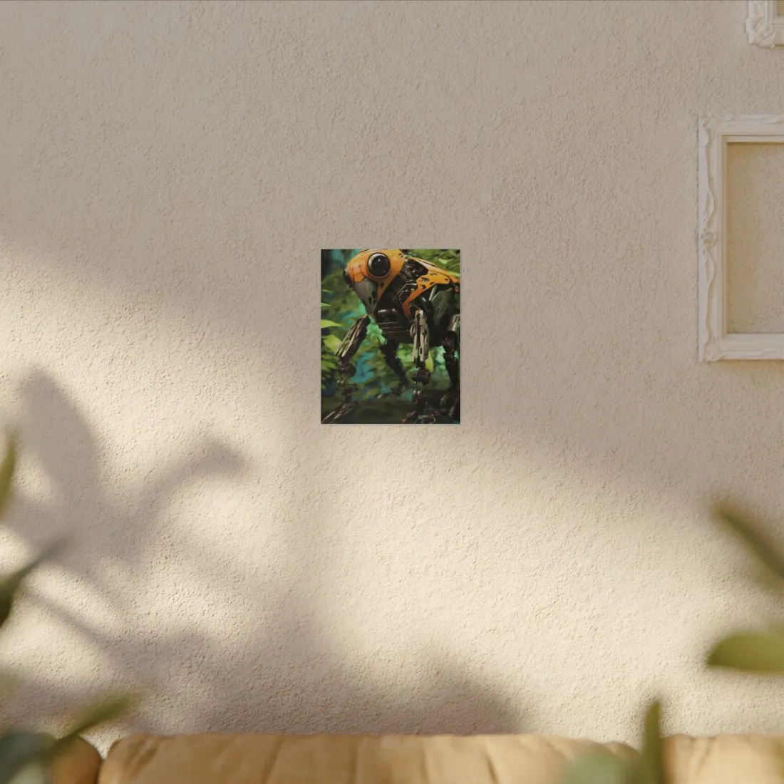 Robotic Wildlife Sanctuary: AI-Operated Guardian in Bloom - Canvas
