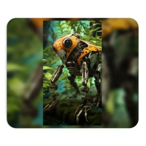 Orange Robot in Jungle Mouse Pad