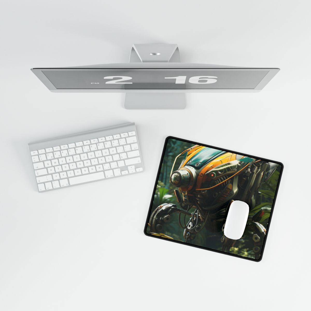 Robotic Wildlife Sanctuary: AI-Operated Guardians of Nature - Desk Mat