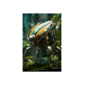 Jungle Walker Robot Metal Poster