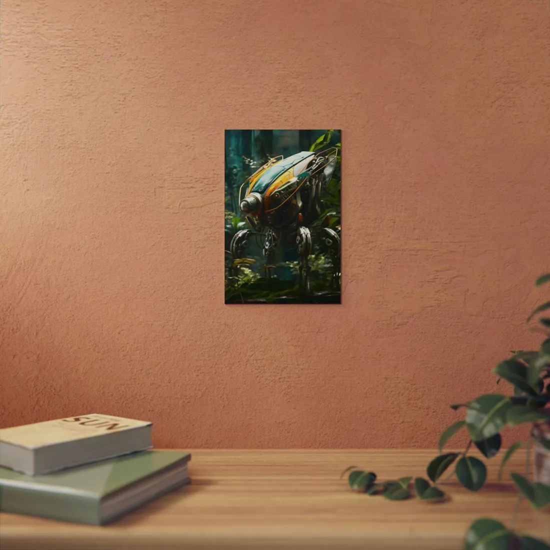 Robotic Wildlife Sanctuary: AI-Operated Guardians of Nature - Metal Poster