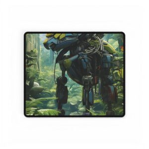 Robot in Tropical Jungle Desk Mat