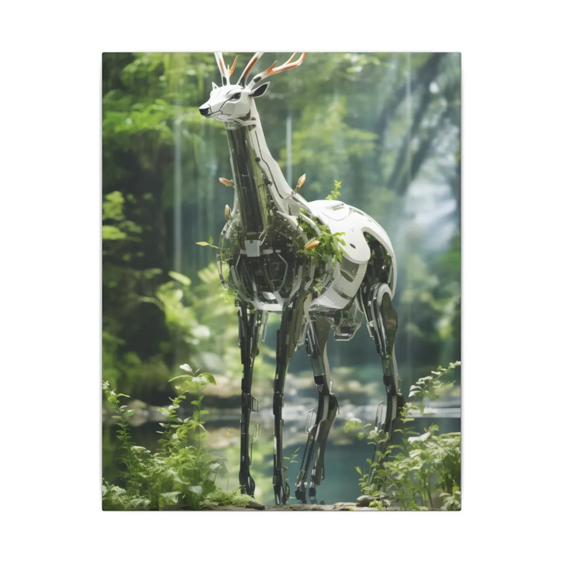 Robotic Wildlife Sanctuary: AI-Operated Haven for Animals - Canvas