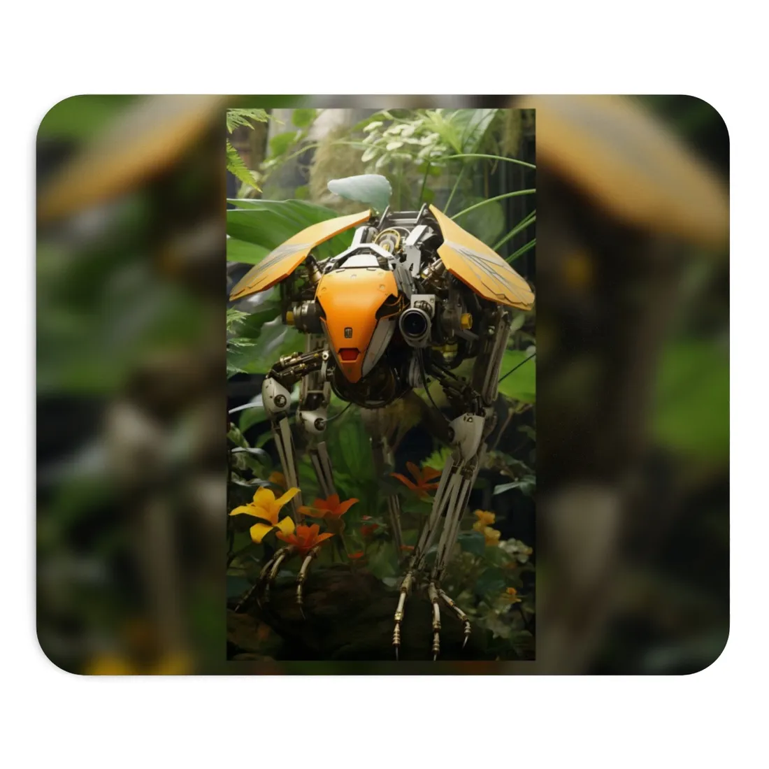 Robotic Wildlife Sanctuary: AI-Operated Haven for Harmony and Nature - Mouse Pad