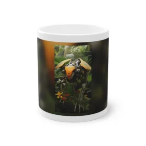Robotic Insect Among Plants Mug