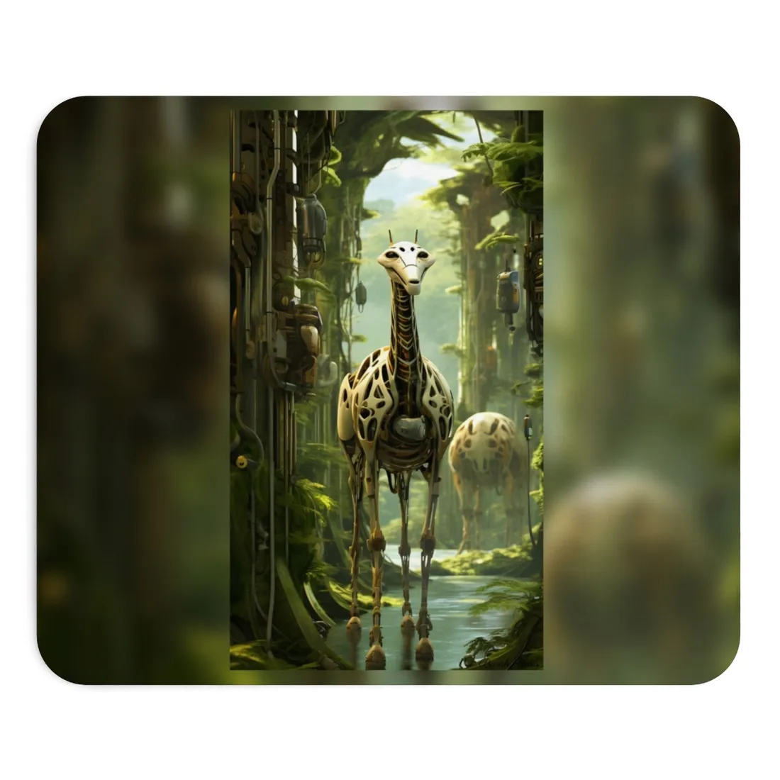 Robotic Wildlife Sanctuary: AI-Operated Haven for Sustainable Innovation - Mouse Pad