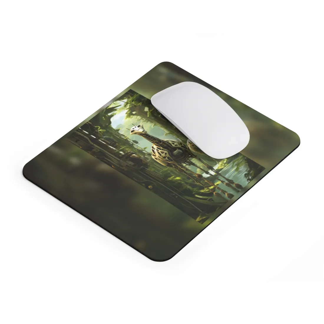 Robotic Wildlife Sanctuary: AI-Operated Haven for Sustainable Innovation - Mouse Pad