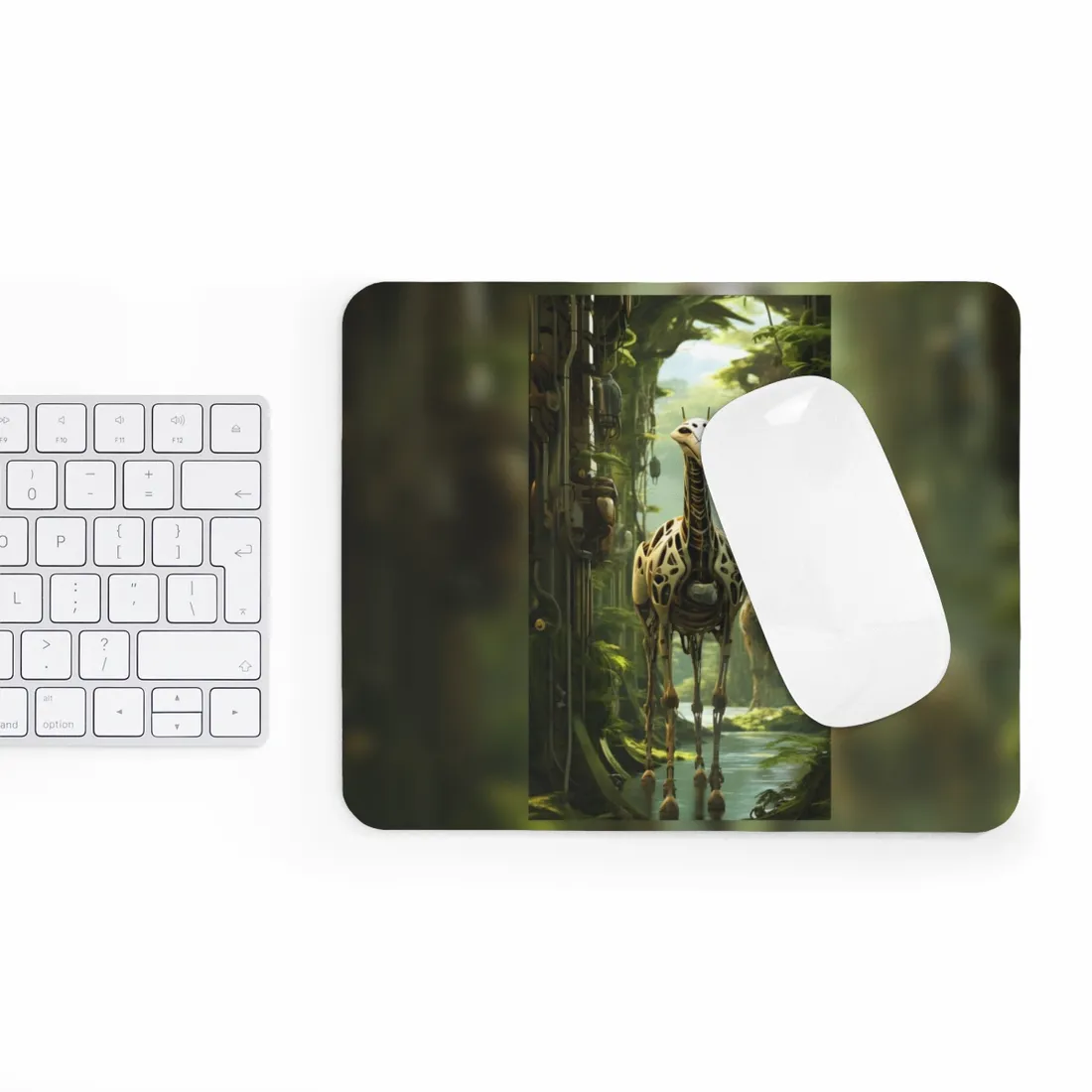 Robotic Wildlife Sanctuary: AI-Operated Haven for Sustainable Innovation - Mouse Pad