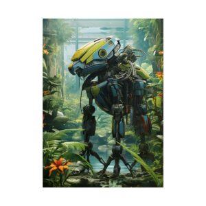 Robot in Tropical Jungle Poster