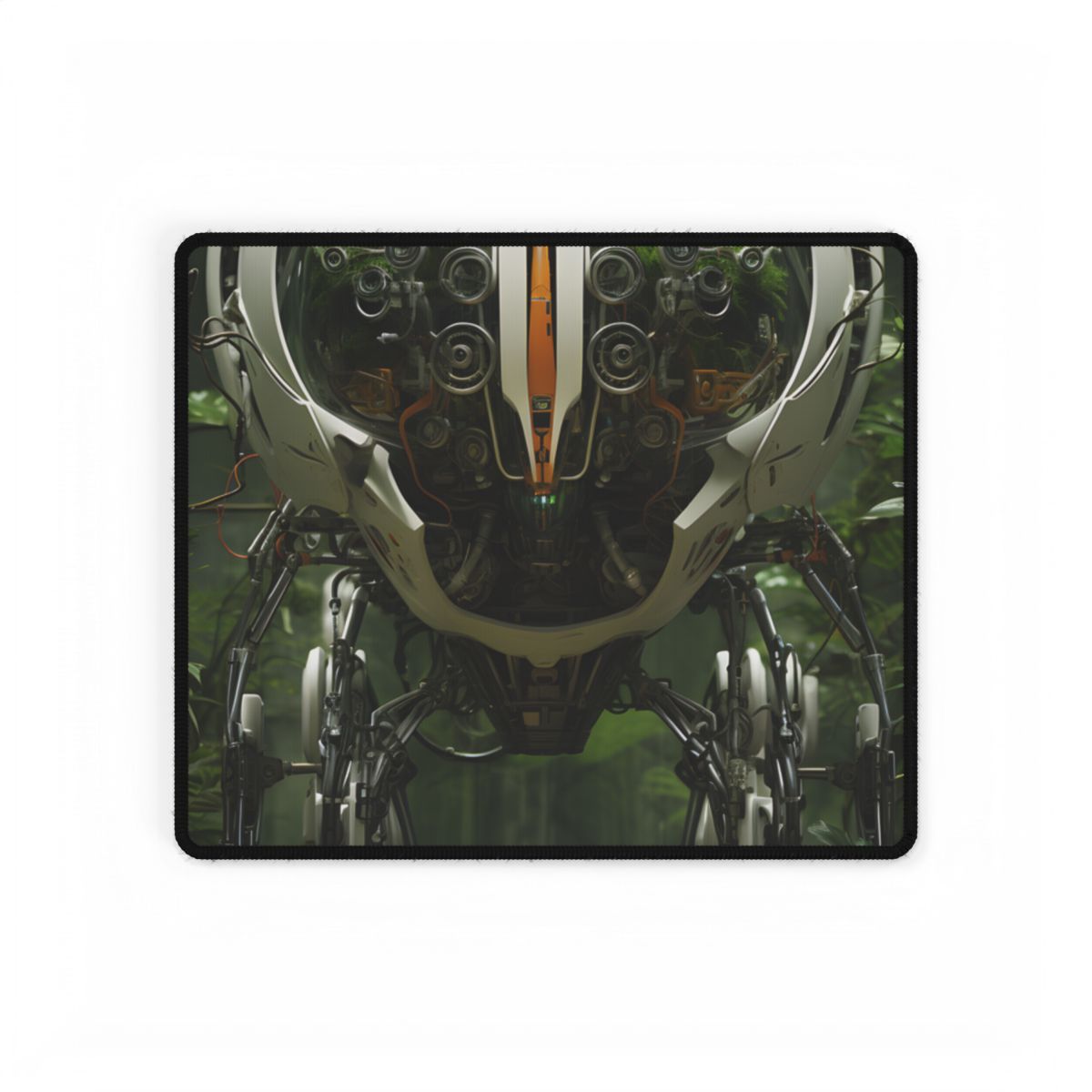 Robotic Wildlife Sanctuary: AI-Operated Nature Reserve Digital Art - Desk Mat