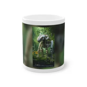 White Robot in Forest Mug