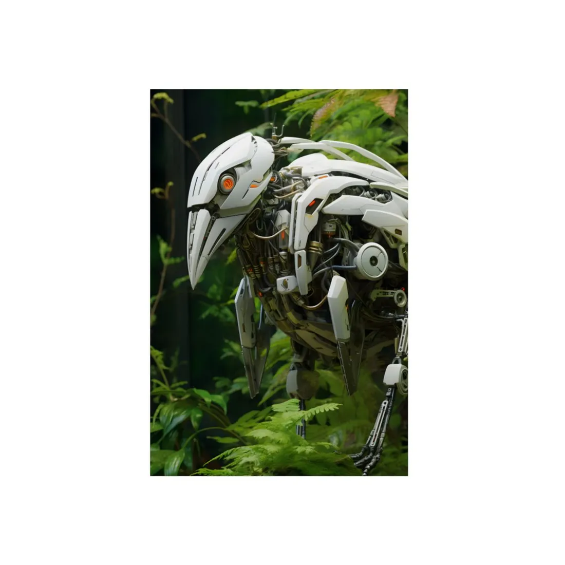 Robotic Wildlife Sanctuary: AI-Powered Conservation - Metal Poster