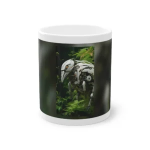 White Mechanical Bird Robot Mug