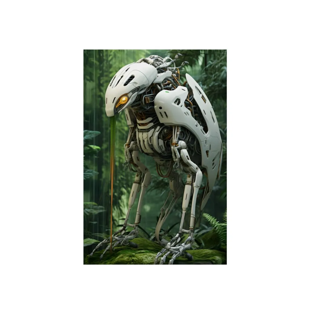Robotic Wildlife Sanctuary: Six-Legged Creature Oasis - Metal Poster