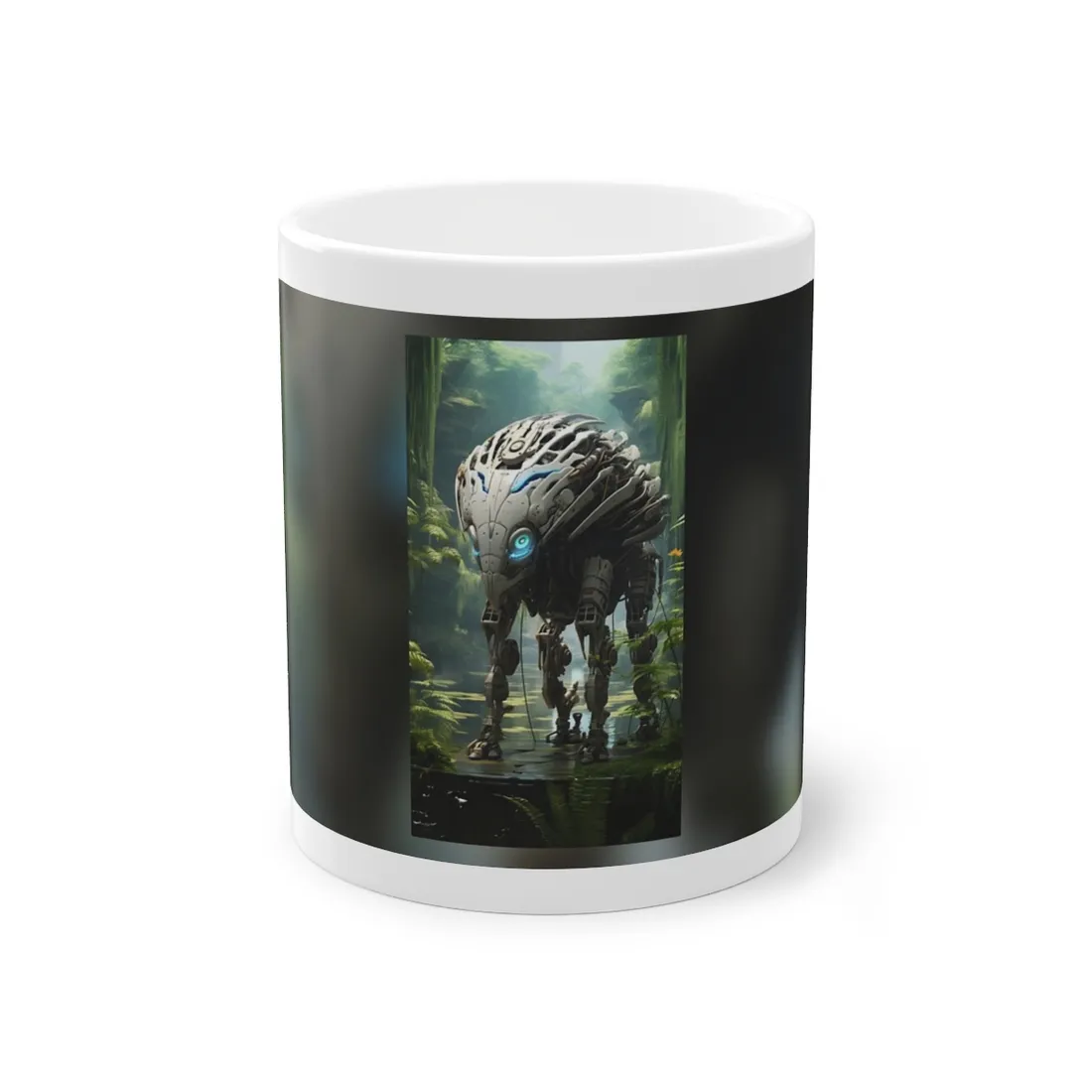 Robotic Wildlife Sanctuary: Tech Meets Nature Art - Mug