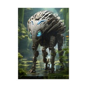 Robotic Creature in Forest Poster