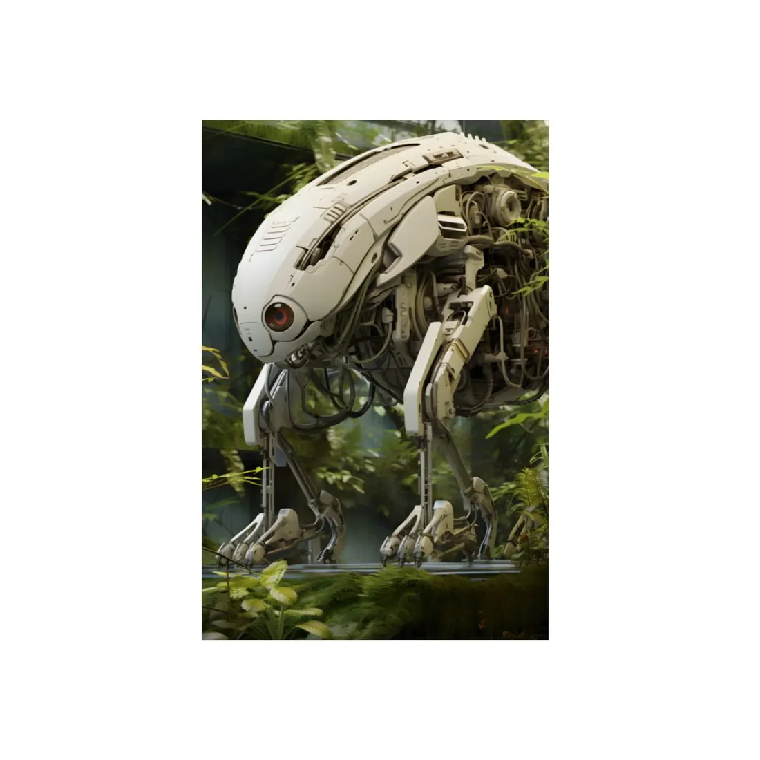 Robotics for Wildlife Sanctuary: AI-Operated Haven - Metal Poster