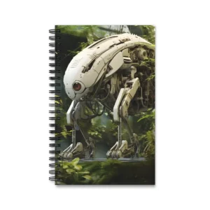 Moss Walking Robot Spiral Notebook