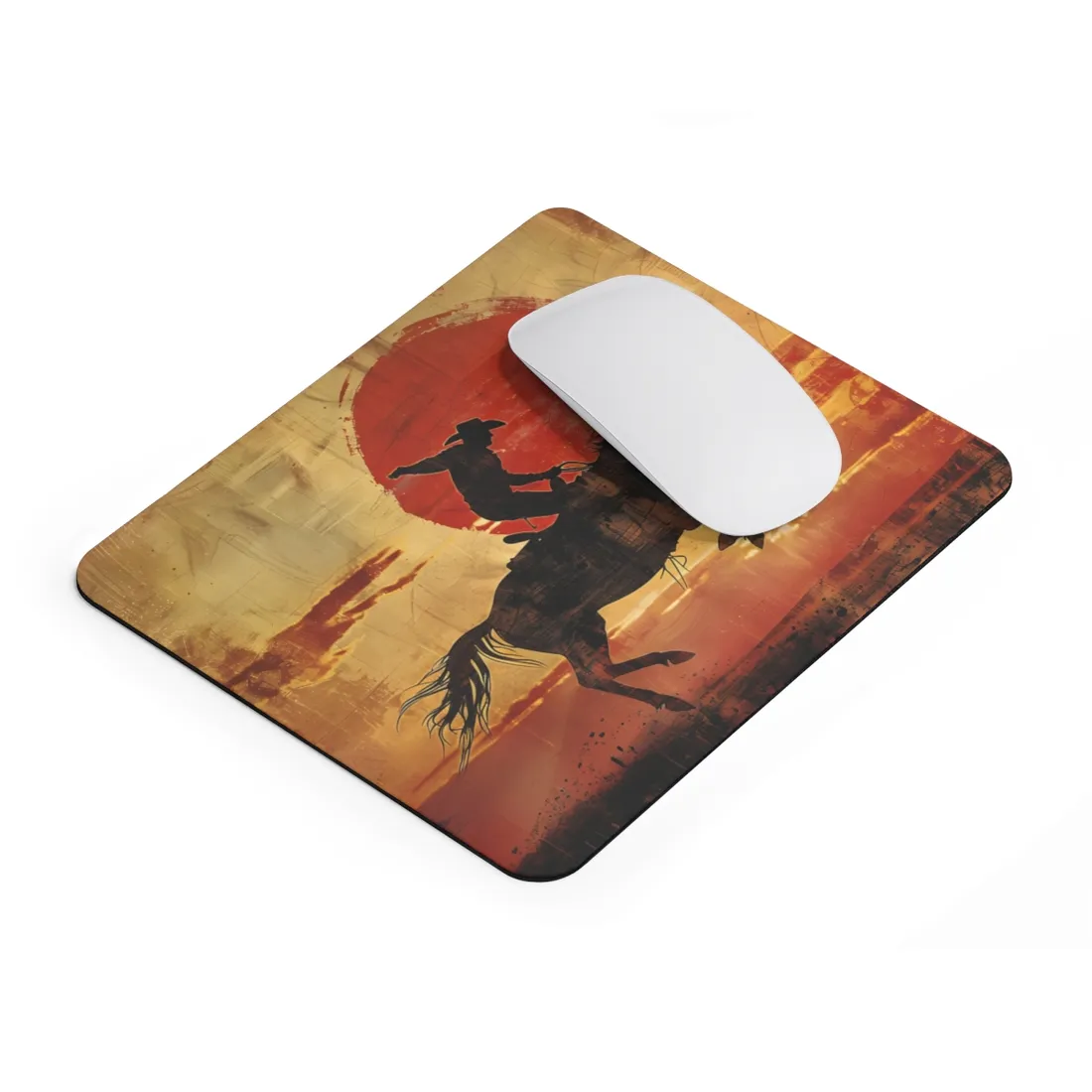 Rodeo Cowboy: Riding a Bucking Bronco - Mouse Pad