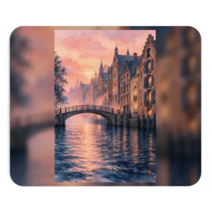 Canal Bridge at Sunset Mouse Pad