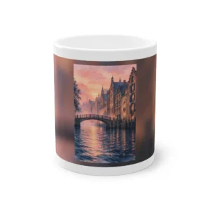 Canal Bridge at Sunset Mug