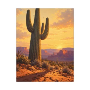 Saguaro Cactus at Sunset Canvas Print