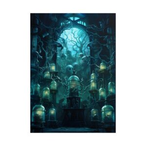 Glowing Glass Jar Laboratory Poster