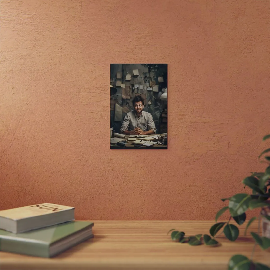 Self-Portrait in Reflection: Everyday Life Moment - Metal Poster