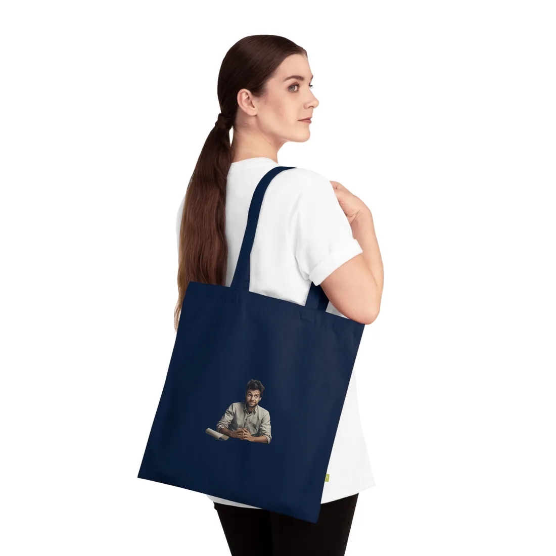 Self-Portrait in Reflection: Everyday Life Moment - Tote Bag (French Navy)